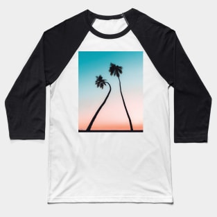 Palm Trees at Sunset - Aesthetic Baseball T-Shirt